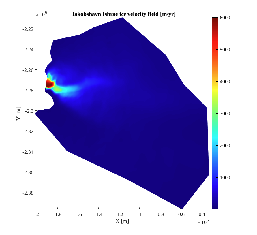 Ice sheet model visualization