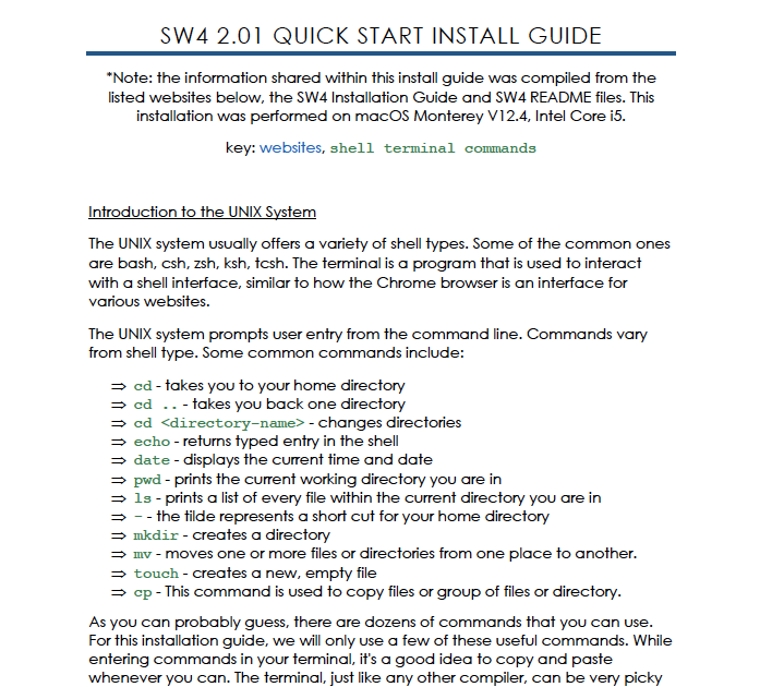 SW4 Install Guide
